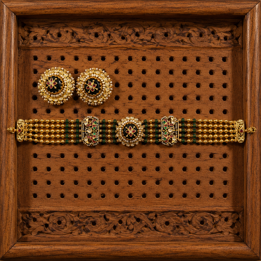 Jadau Choker Necklace Set-G756800