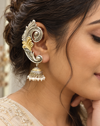 German Silver Earings Cuffs-02170