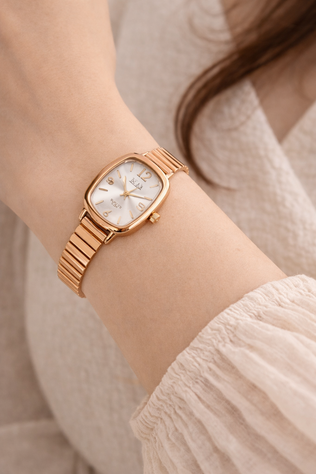 Stainless steel Gold Square Watch-G351100