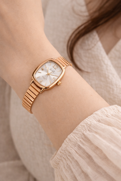 Stainless steel Gold Square Watch-G351100