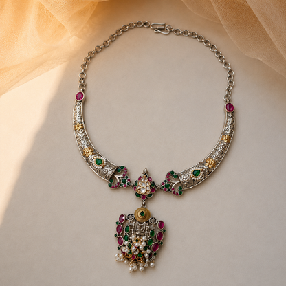 German Silver Necklace Set-02132