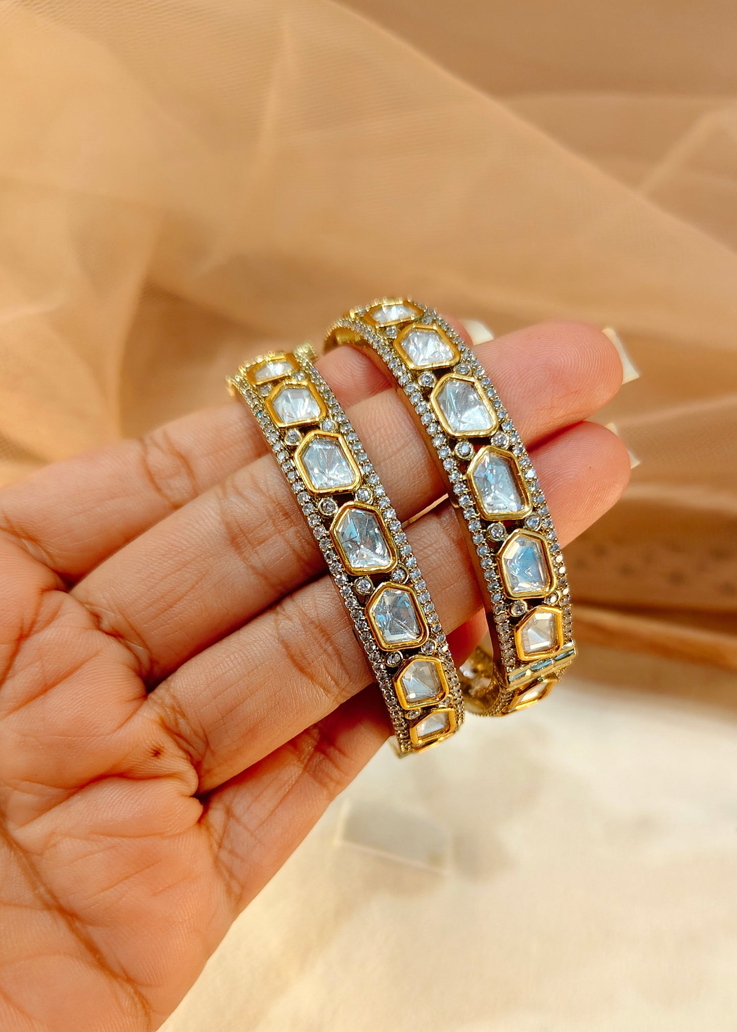 Moissanite Bangles(Set of 2)-G154300