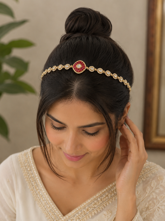 Kundan Mathapatti Hairband-G332900