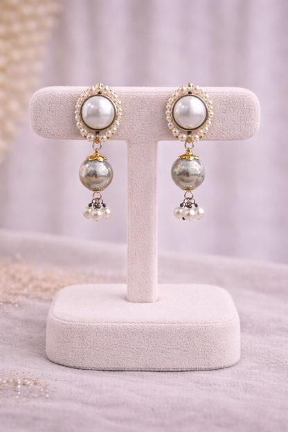 Oxidised Silver Dual-Tone Antique Haasil Necklace Set-G351300