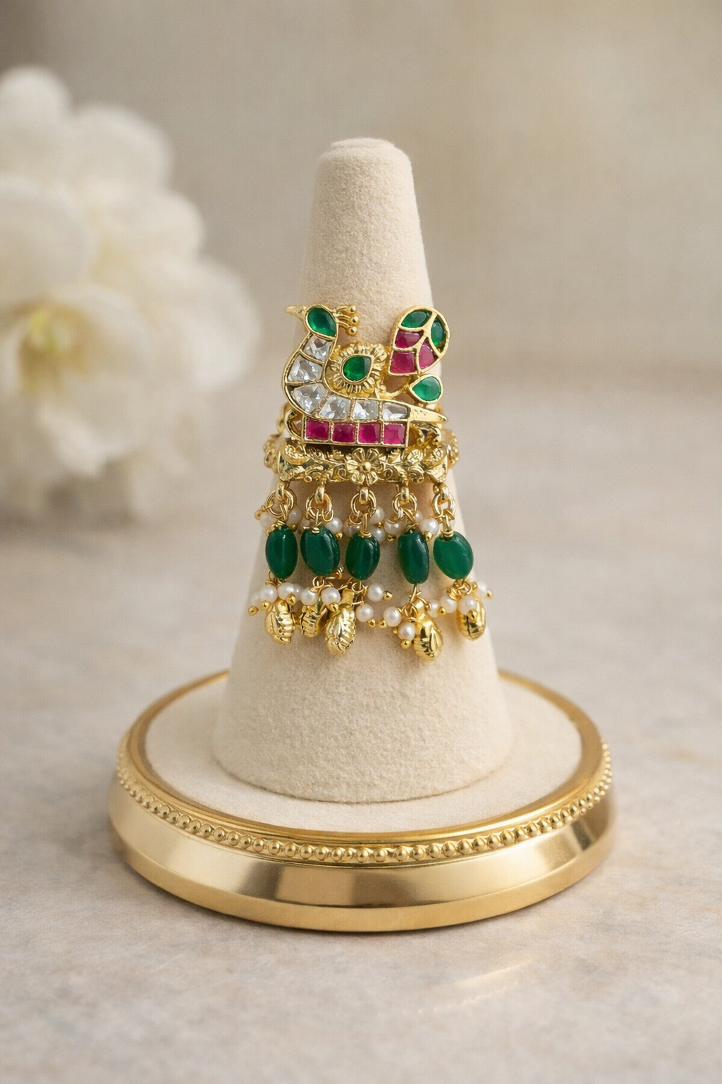 Jadau kundan ring