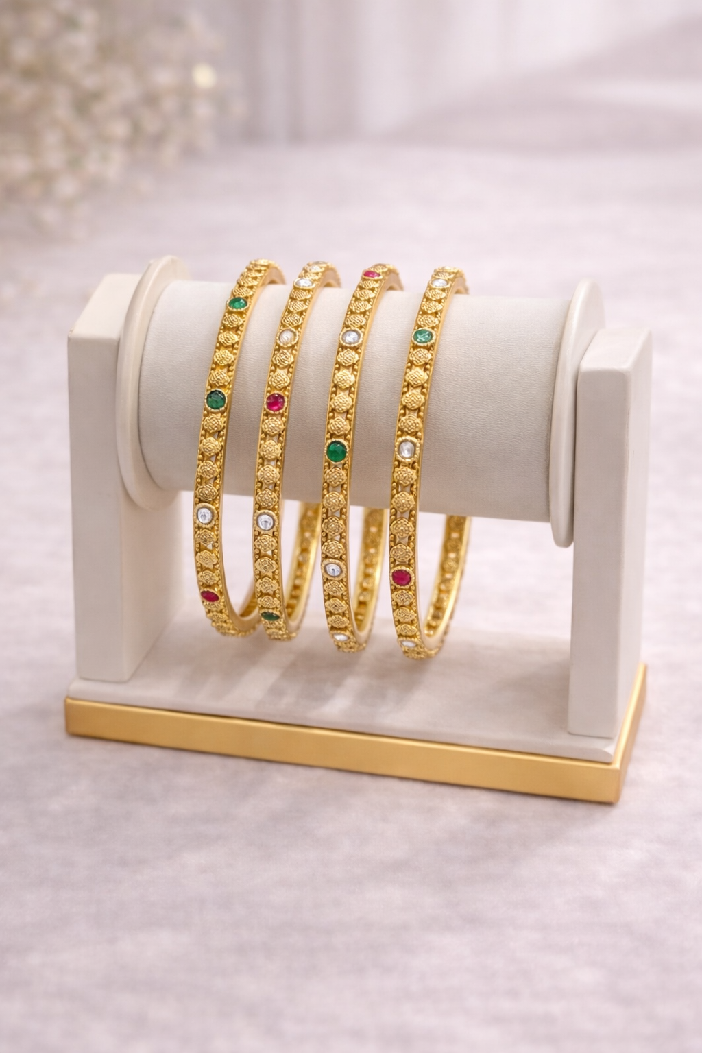 Antique Gold Polish Bangle Set