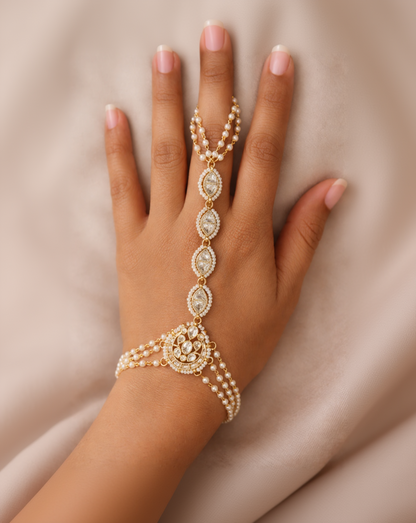 Pearl & Kundan Gold-Tone Hath Pocha-G352100