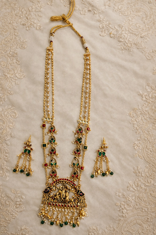 Premium Jadatar Heritage Long Necklace set