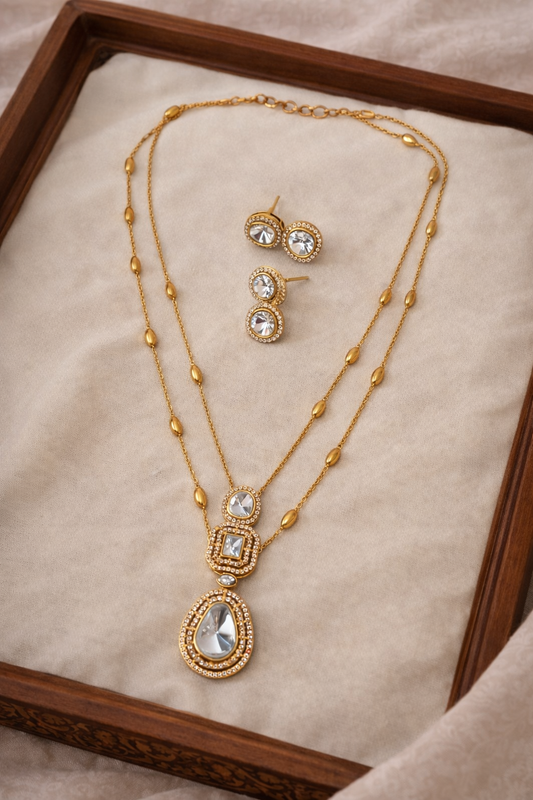 Mossointe Two line Pendant set