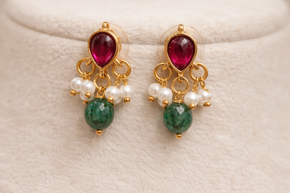 Beautiful Peacock Kundan Jadau Invisible Necklace Set