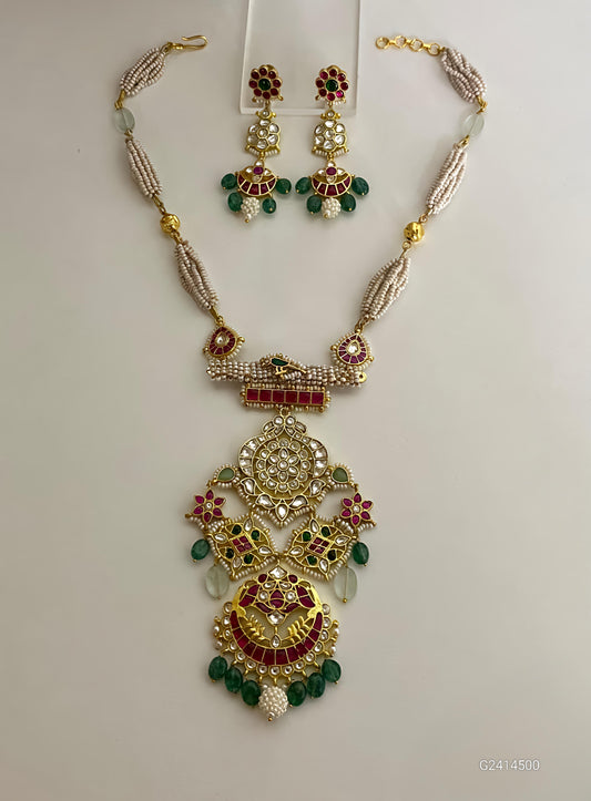 The Shahi Chandbali Long Necklace Set-G3513300
