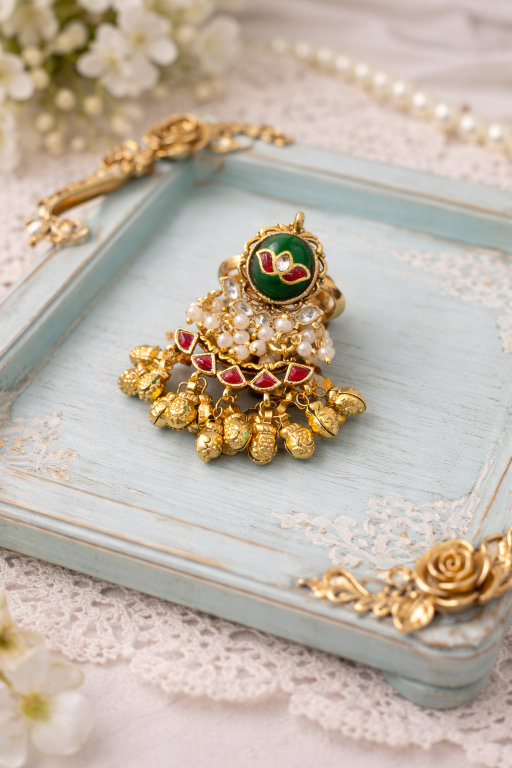 Green Onyx Heritage Ring