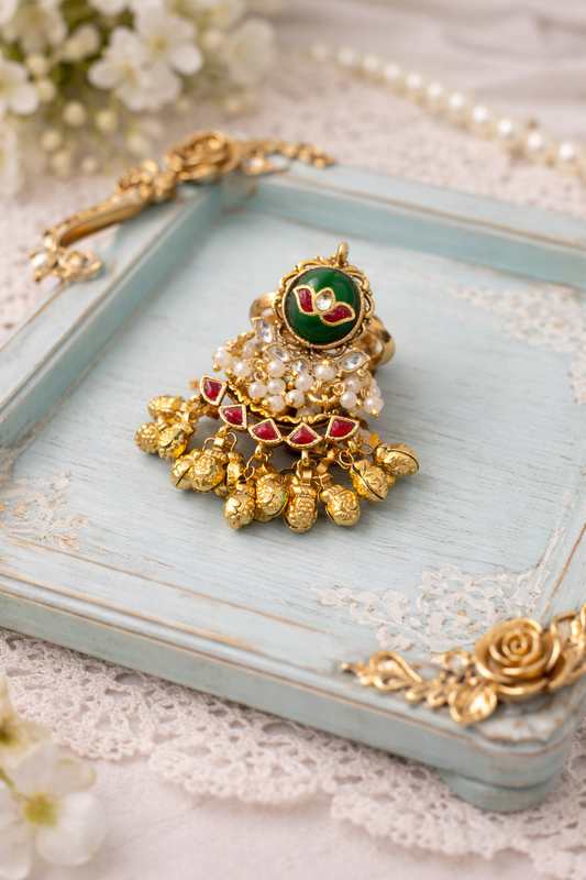 Green Onyx Heritage Ring