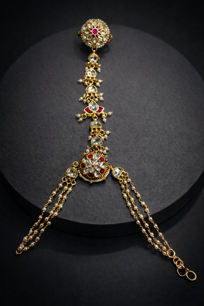 Pearl & Kundan Anklet/Payal(Pair)-G354800