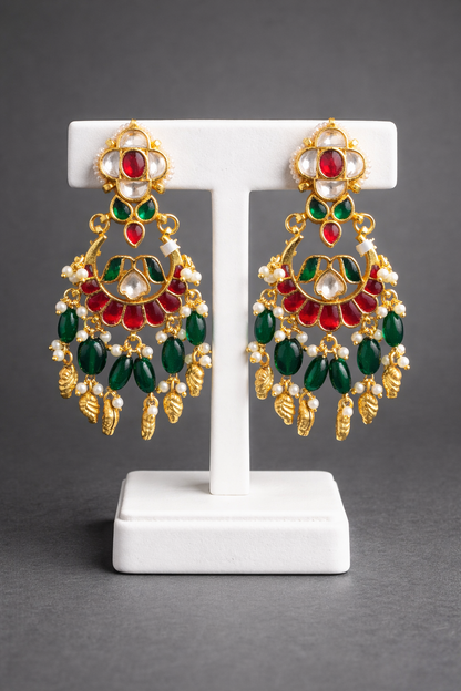 Heritage Jadau Chandbali Earrings-G352100