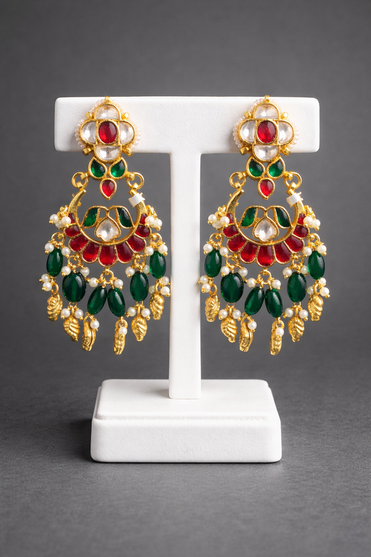 Heritage Jadau Chandbali Earrings-G352100