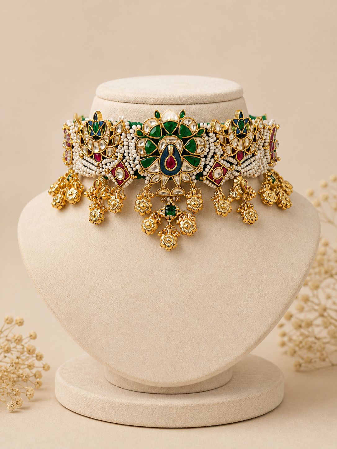 handcrafted Kundan choker set -G3511800