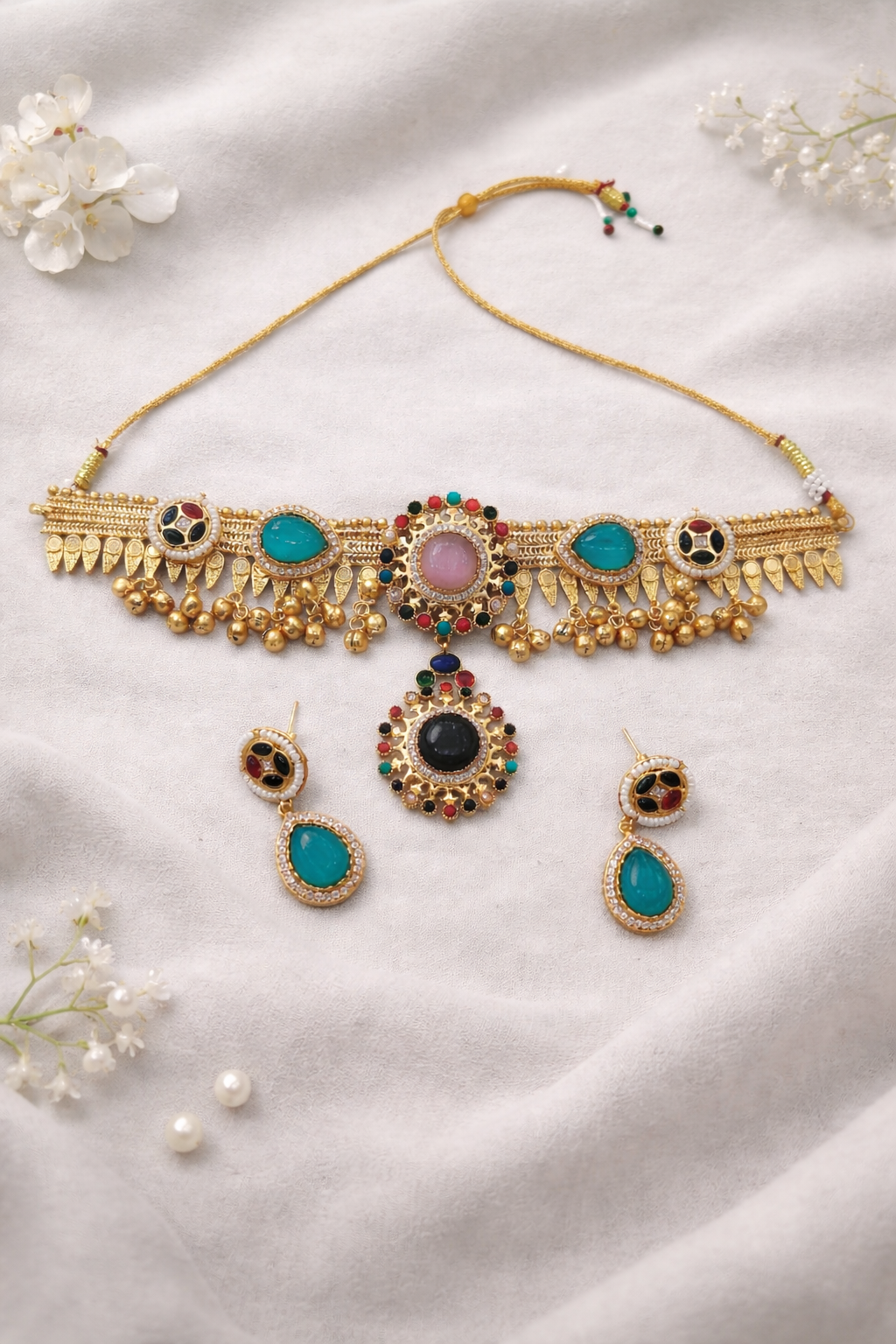 Fusion Heritage Multicolor Kundan Choker Set-G352300