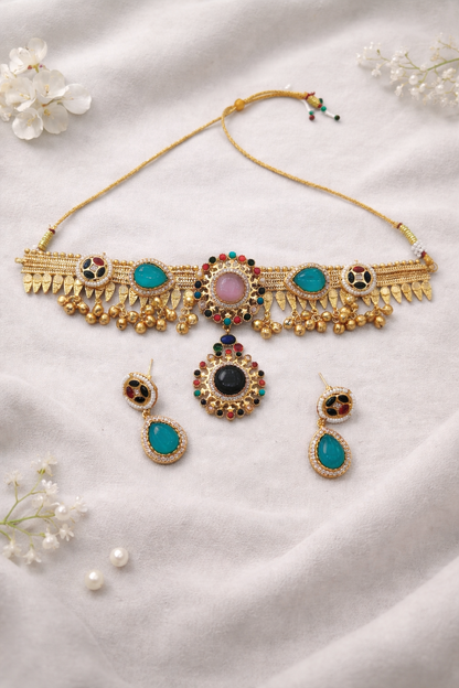 Fusion Heritage Multicolor Kundan Choker Set-G352300