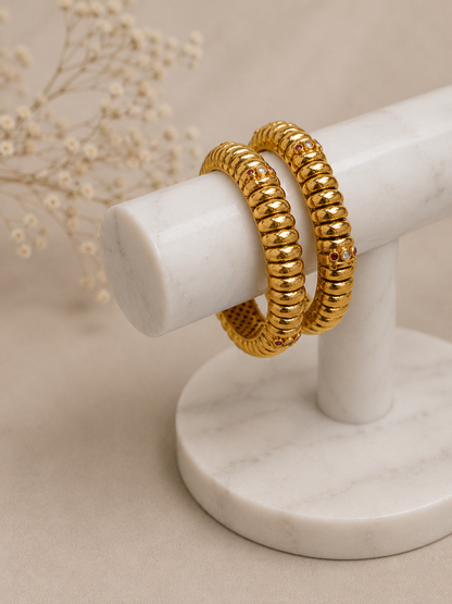 Gold Look Maharashtrian Bangles-G112000