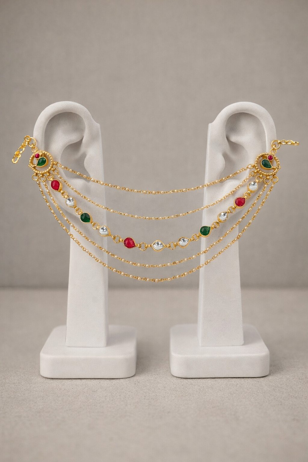 Jadav Heritage Pearle Ear Chain