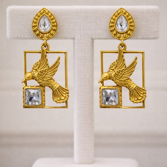 Fusion Bird Drop Earrings-G35900