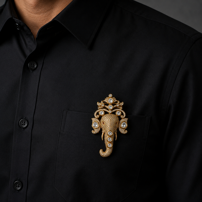 Unisex Gajmukut Brooch-G661900