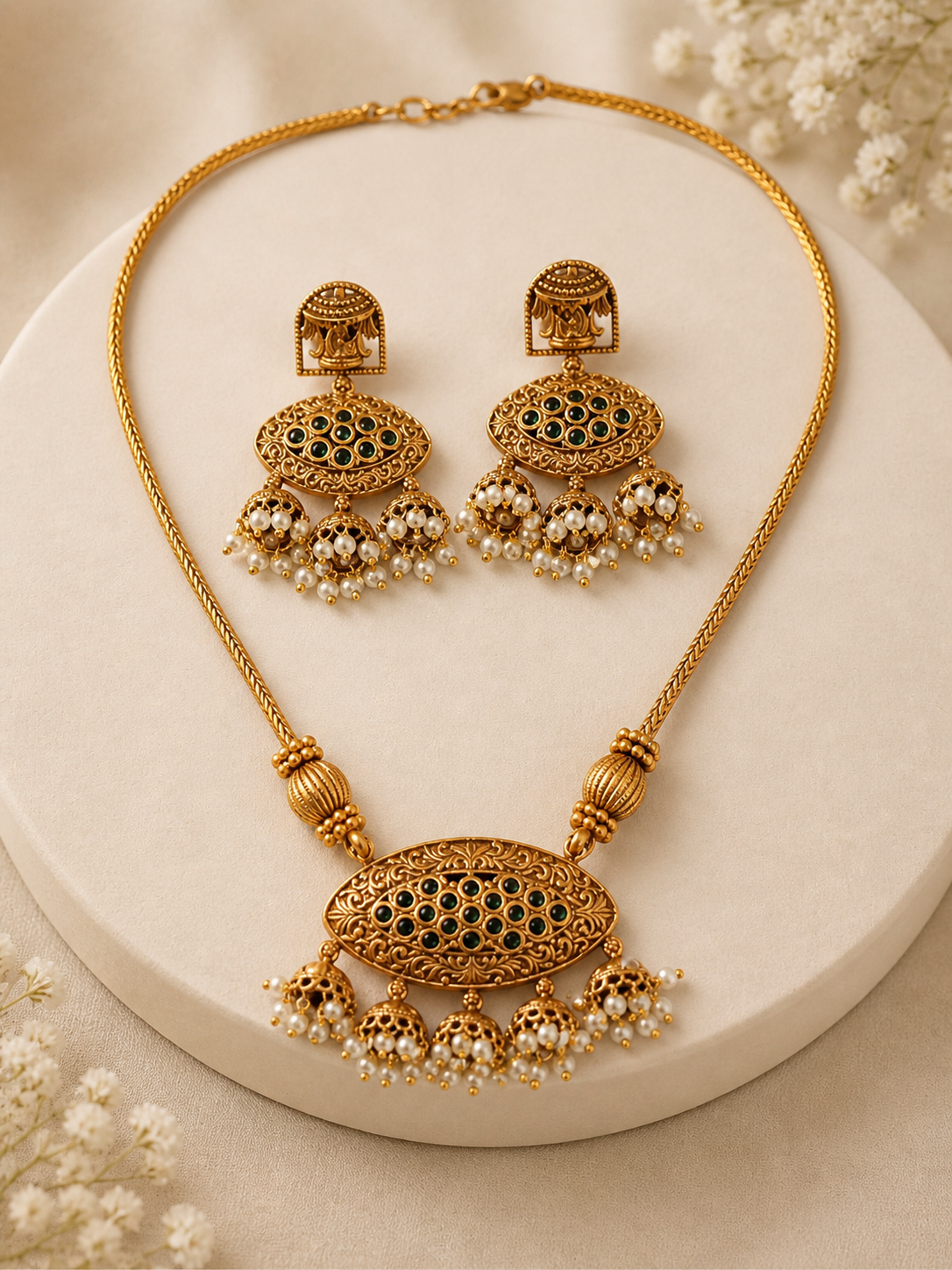 Antique Temple Pendent Set-G751800