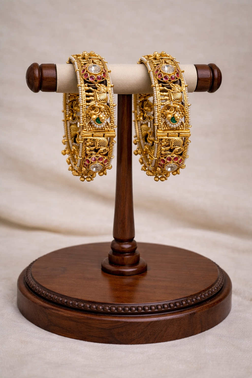 Elephant Meenakari Heritage Bangle(Set of 2)