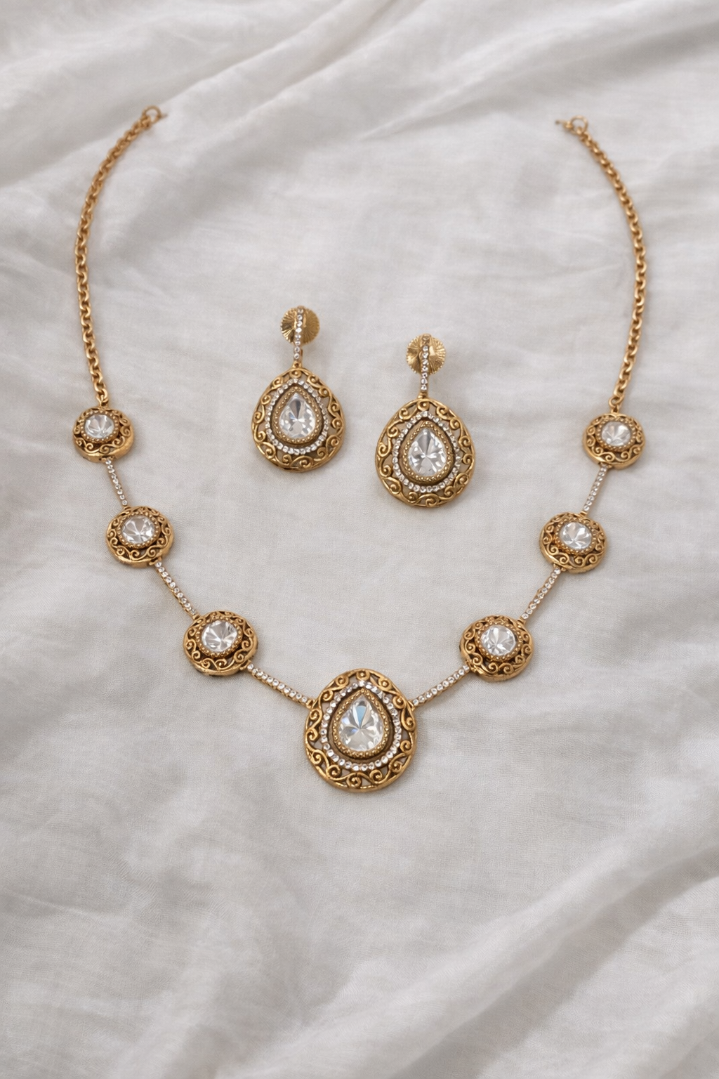 Victorian Mossonite Necklace Set