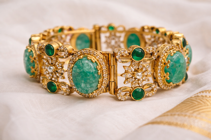 Sabyasachi Inspired Floral Motif Bracelet Kada