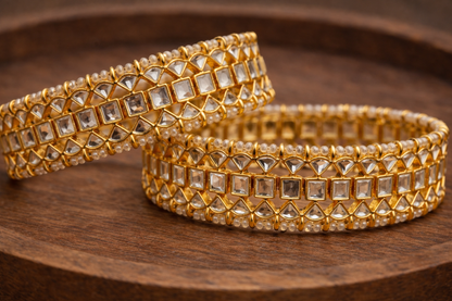 Jadav Kundan Heritage Bangles(Set of 2)