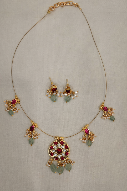 Floral Kundan Jadau Invisible Set