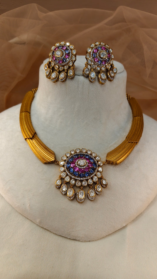 Moissanite Hasli Choker Set-G428800