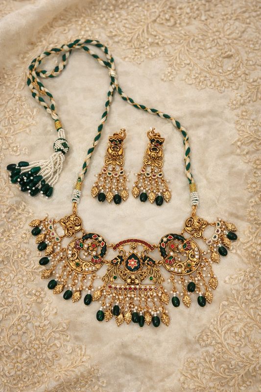 South Indian Bridal Temple Choker Set for Weddings & Festivals
