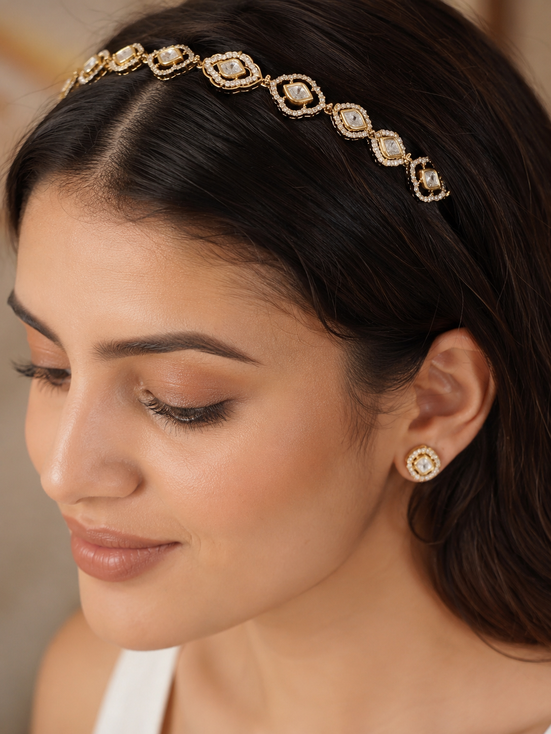 Jadau Kundan Mathapatti Hairband-G392700