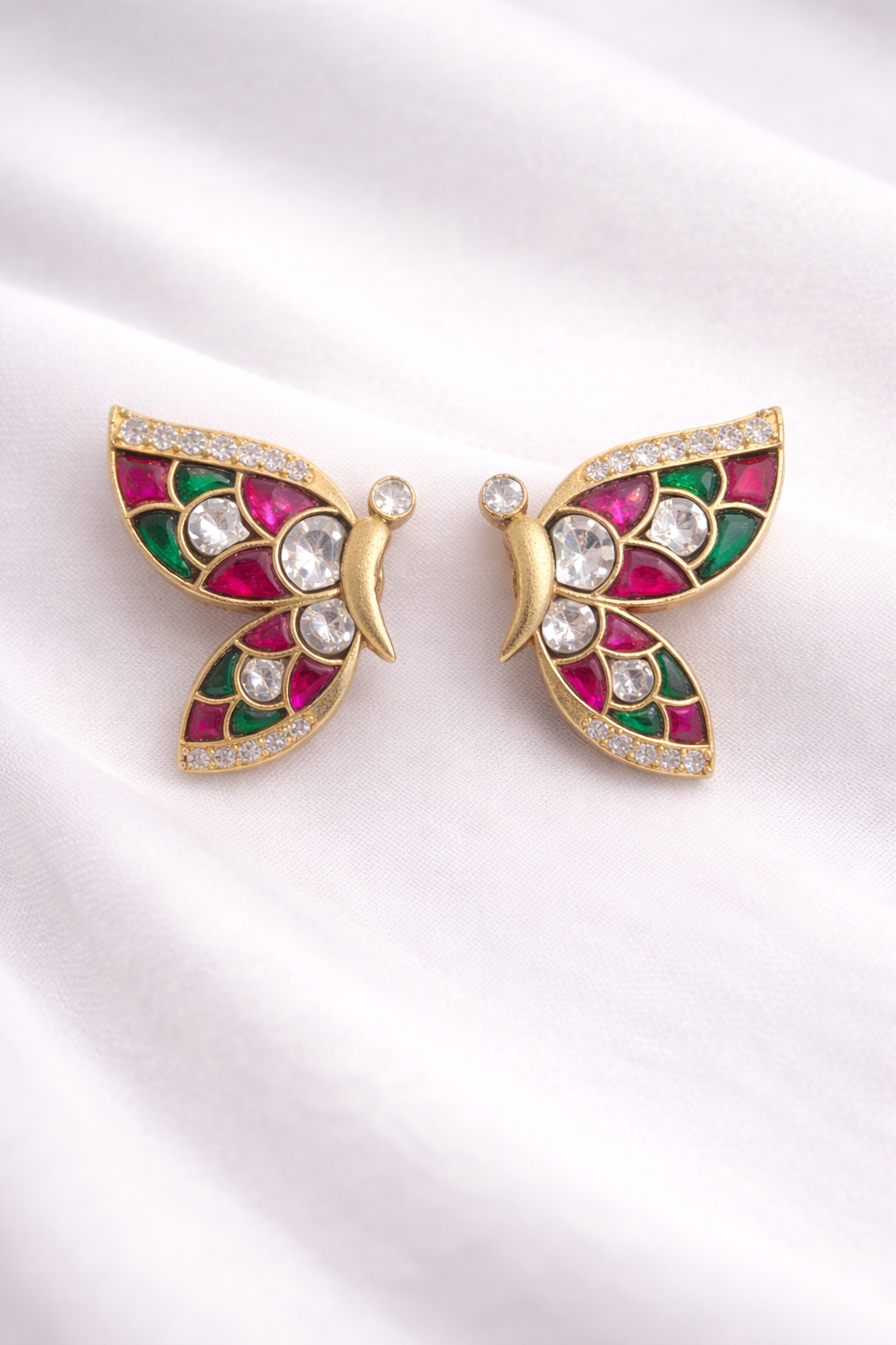 Butterfly Jadau Kundan Studs-G35900