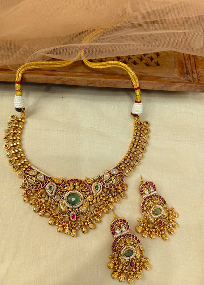 Antique Gold-Plated Choker Set -G353800