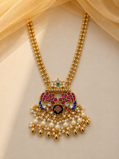 Jadau Long Necklace Set-G456800