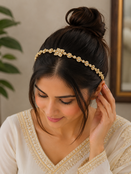 Jadau Kundan Mathapatti Hairband-G392500