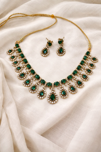 Victorian Pink chocker Necklace Set