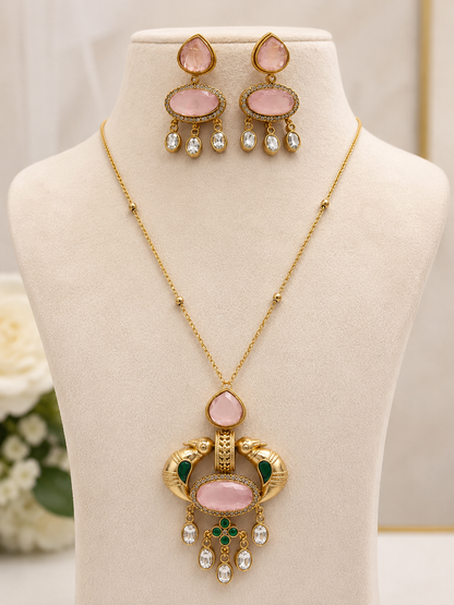 Victorian Polki Pendant Set-G453700