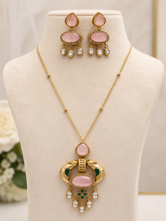 Victorian Polki Pendant Set-G453700