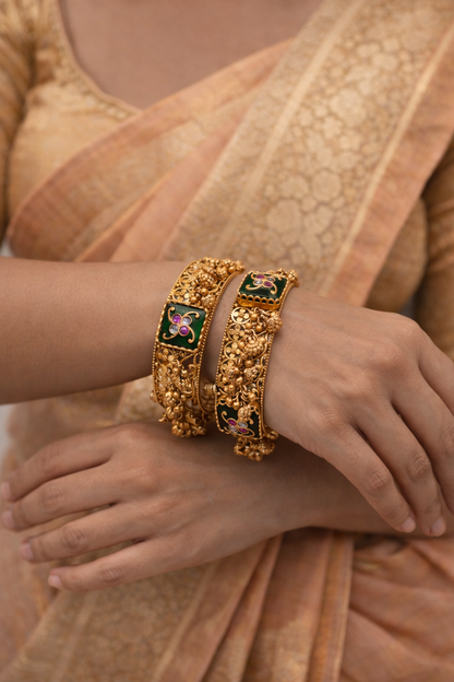 Heritage Antique Bangles(Set of 2)