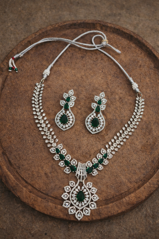 Zirconia & American Diamond Necklace