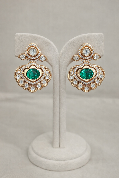 Green Kundan Polki Necklace Set