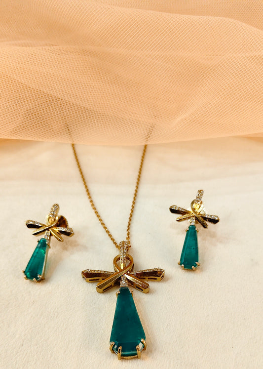 Emrald Pendant Set-G751700