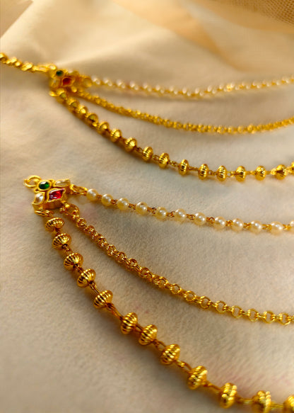 Jadau Kundan with Pearl Kansar(Pair)-G352000