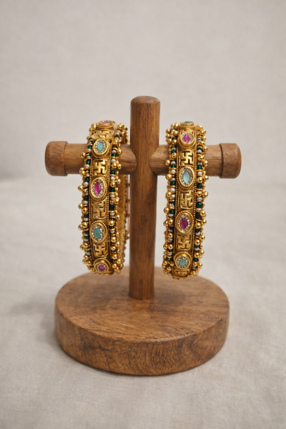 Heritage Temple Bangles (Set of 2)