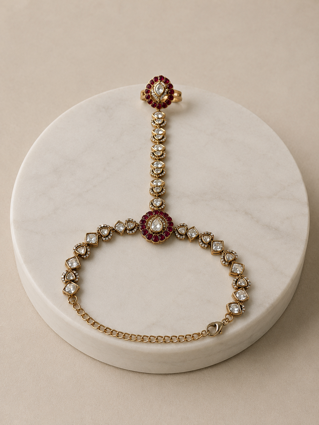 Moissanite Haath Phool/Hathpan/Hand Harness-G771900